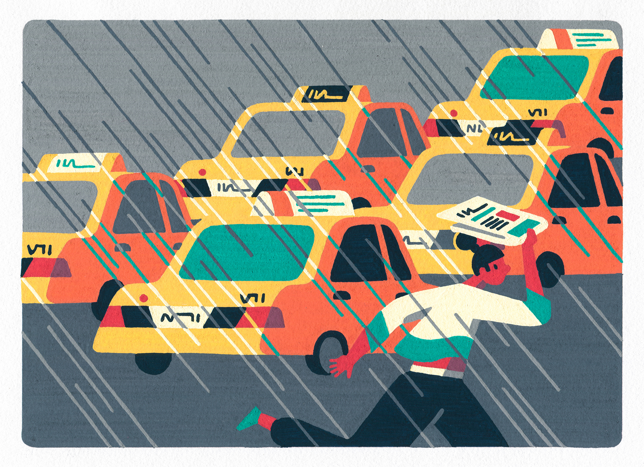 Priya Mistry_NYC_Caught Out Illustration by Priya Mistry using Posca markers
